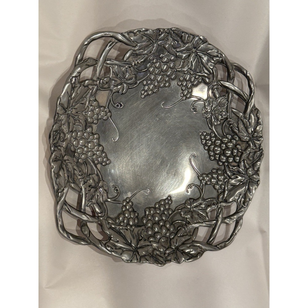 Godinger Silver Art Co.‎ GSA Plated Grape Decorative Tray Platter 11.5" Square